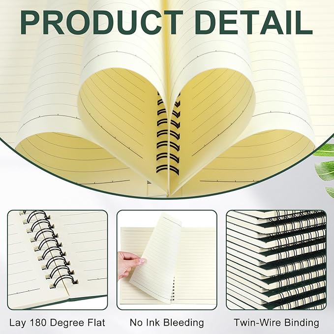 Yahenda 54 Pcs Spiral Notebook Bulk A5 Journal Lined 8.3'' x 5.5'' Writing - Image 4