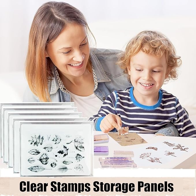20 PCS Clear Stamps Storage Panels, Resealable Die Cut Storage Bag - Image 7