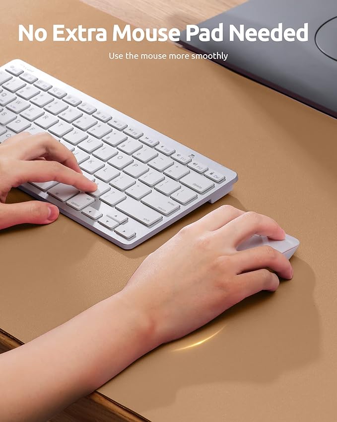 YSAGi Leather Desk Pad Protector, Office Mat, Large Mouse Pad, Non-Slip PU - Image 3