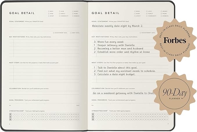Full Focus Sea Blue Linen Planner by Michael Hyatt - Image 5