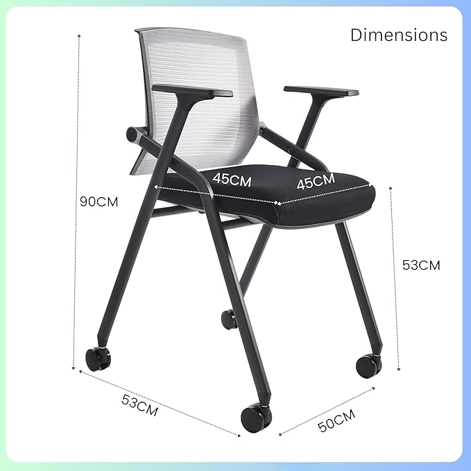 BLANEDUO Conference Room Chairs, Folding Office Desk Chair - Image 2