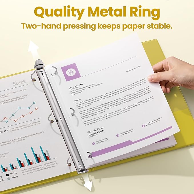 SUNEE 3 Ring Binder 1 Inch 1 Pack - Image 2