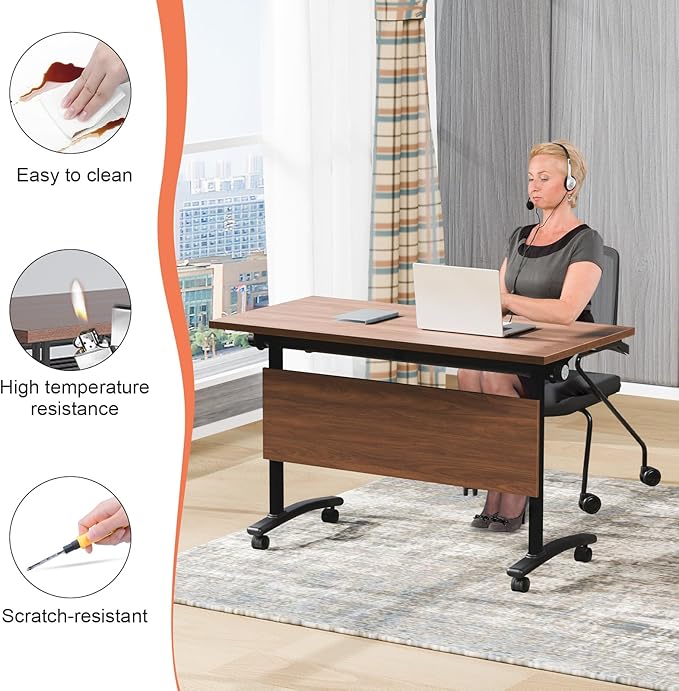 Conference Table, 55.1''Folding Conference Room Table - Image 5
