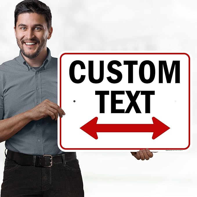 Custom Arrow, Custom Directional Sign, Two Way Arrow, 18x24 Inches, Rust Free - Image 2