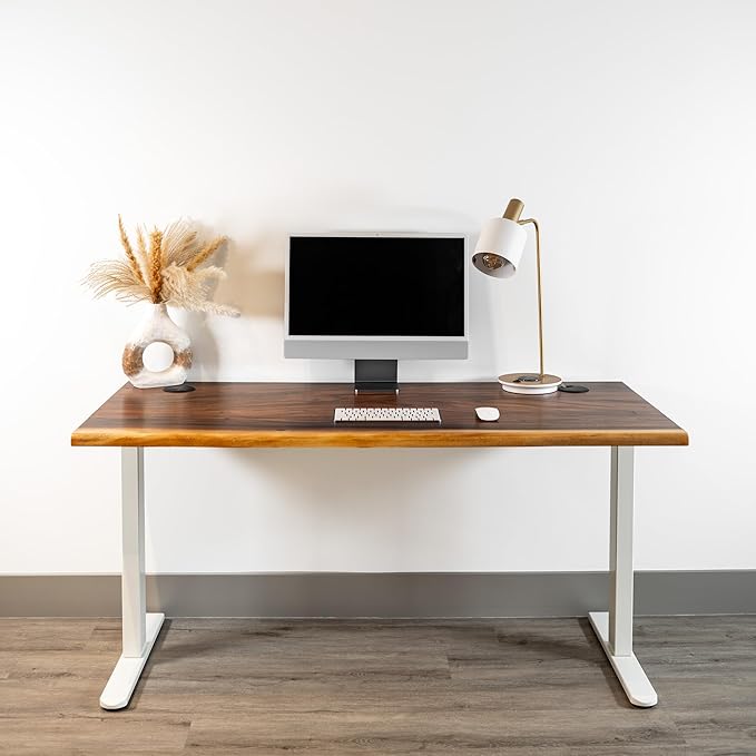 Standing Desk – Walnut Solid Wood Desk, Natural Live Edge, Adjustable Height - Image 7