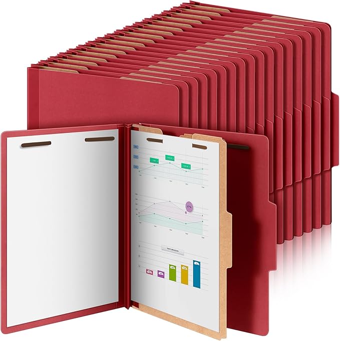 Skyygemm 72 Pcs Classification Folders Letter Size, 1 Divider Pressboard File by Skyygemm