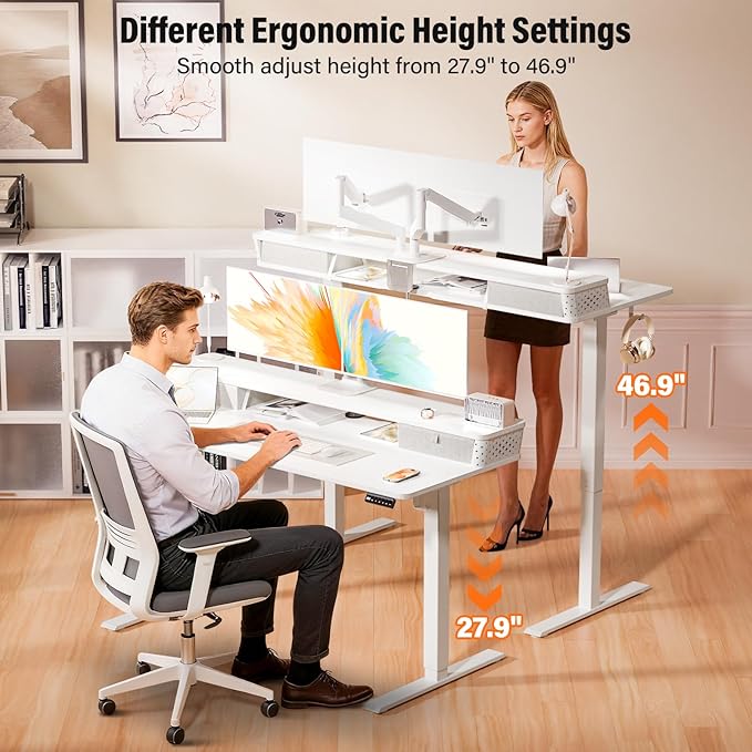 Kingant 48 x 24 Inch Electric Standing Desk - Image 4
