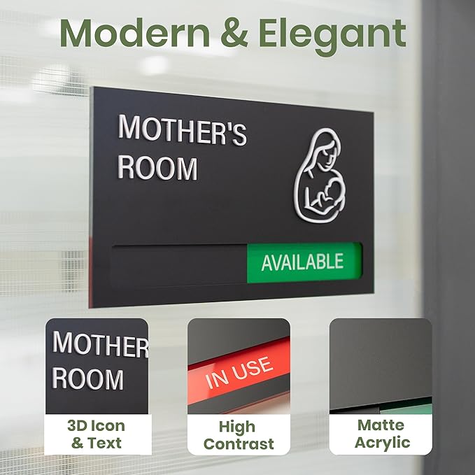 Conference Room Sign, Office Door Signs Do Not Disturb, In Use Available Slider - Image 5