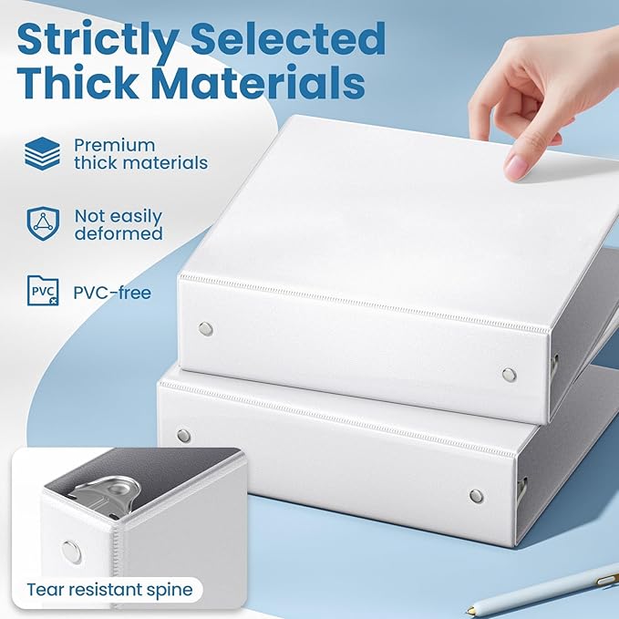 SUNEE 3 Ring Binder 2 Inch 1 Pack - Image 4