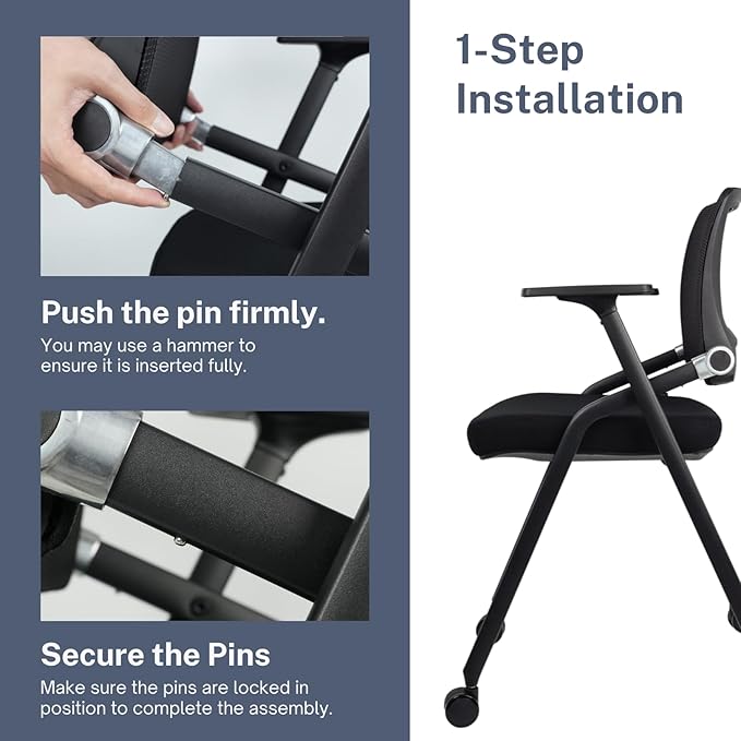 20 Pack Foldable Office Chairs - Image 6