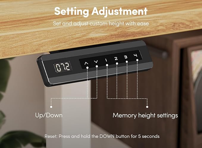 FEZIBO 48 x 24 Inch Height Adjustable Electric Standing Desk - Image 8