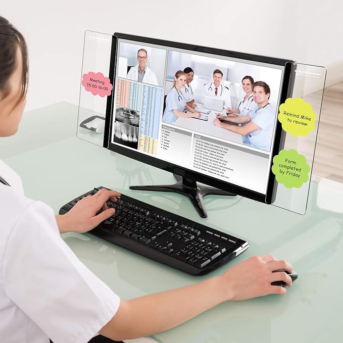 Zonon 2 Pieces Computer Monitor Notes Screen Monitor Memo Board Sticky Note - Image 5