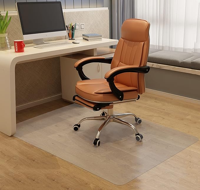 HOMEK Chair Mat for Hardwood Floor, 60”x 46” Office Chair Mat, Floor Mat for - Image 6