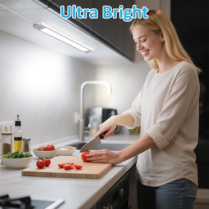 maylit Under Cabinet Lighting Plug in, 14 Inch Linkable Ultra Bright LED Light - Image 2
