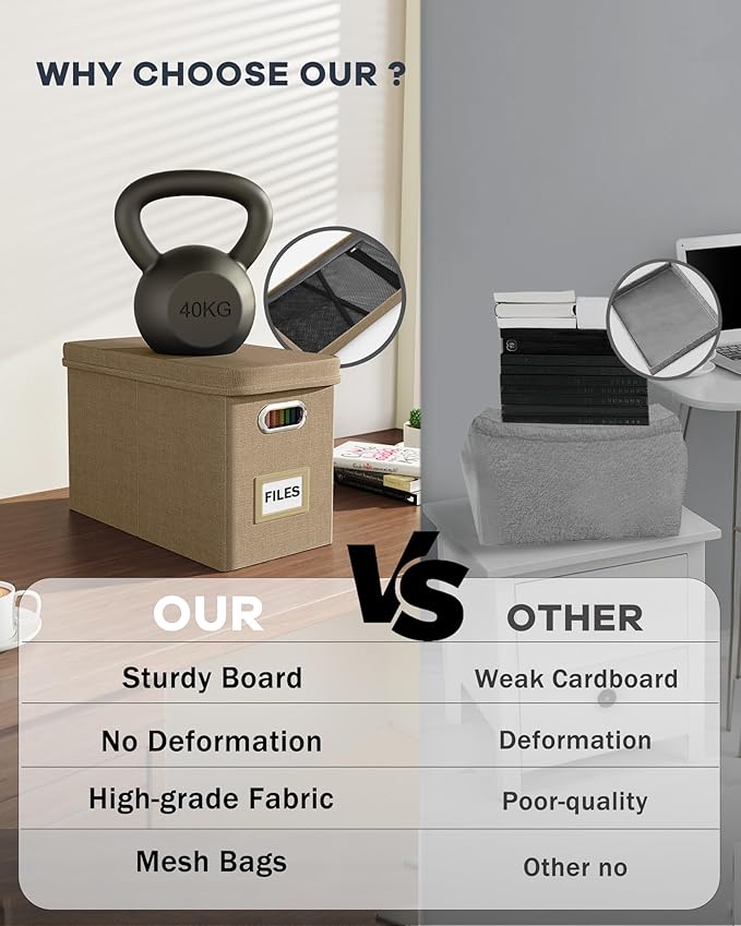 Oterri Hanging Filing File Box - Image 3