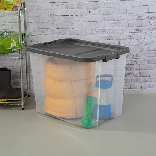 Sterilite 16-Pack Modular Stacker Box, Durable Clear Plastic Storage Bins - Image 4