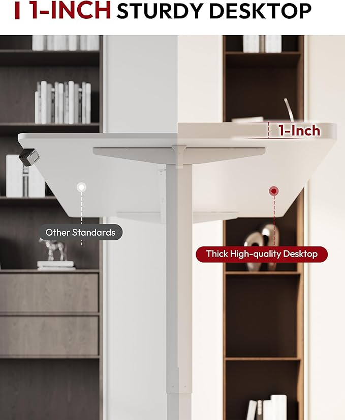 SANODESK Electric Standing Desk 55 x 28 Inches Whole-Piece Desktop Height - Image 7