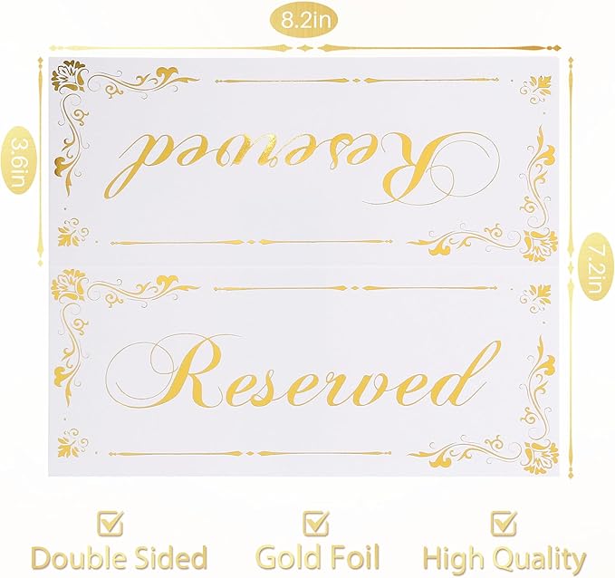 20 Pack Reserved Table Signs White Reserved Table Tent Card - Image 5