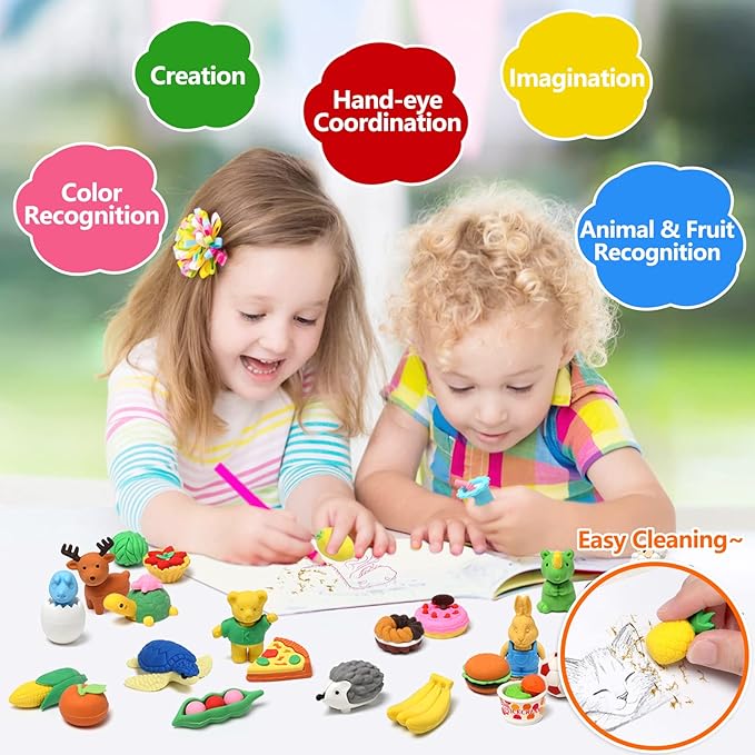 50 Pack Pencil Erasers Animal Eraser - Image 3