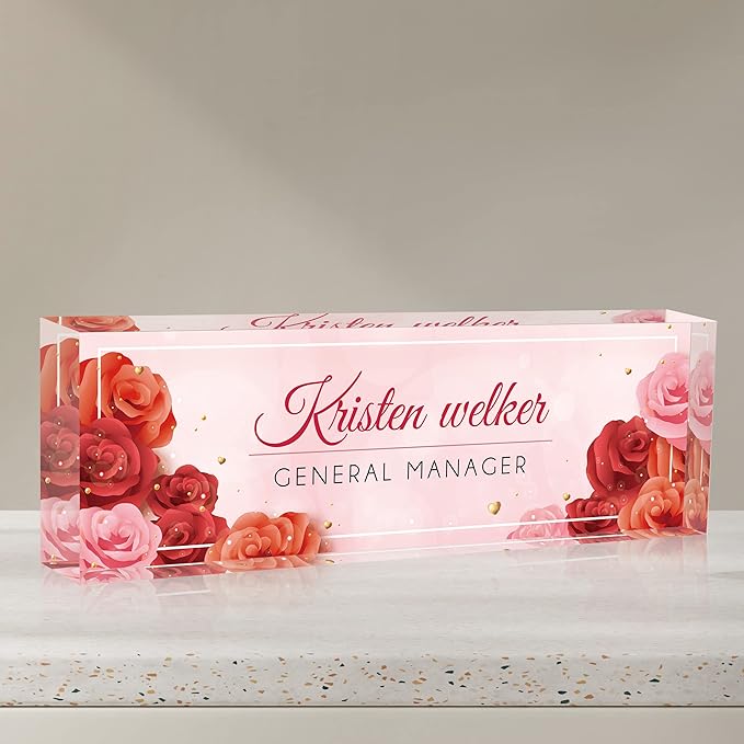 Desk Name Plate Personalized, Custom Name Plates by SalaGraphics