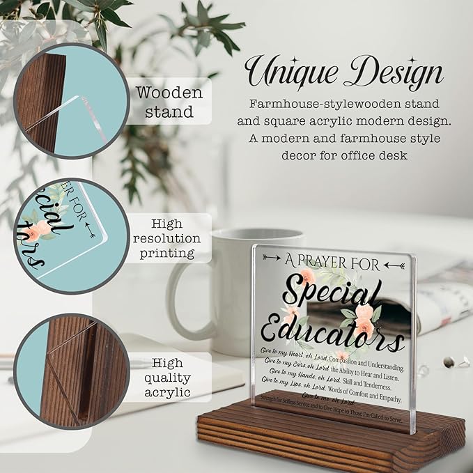 Special Educator Prayer Desk Sign, Christian Gift - Image 3