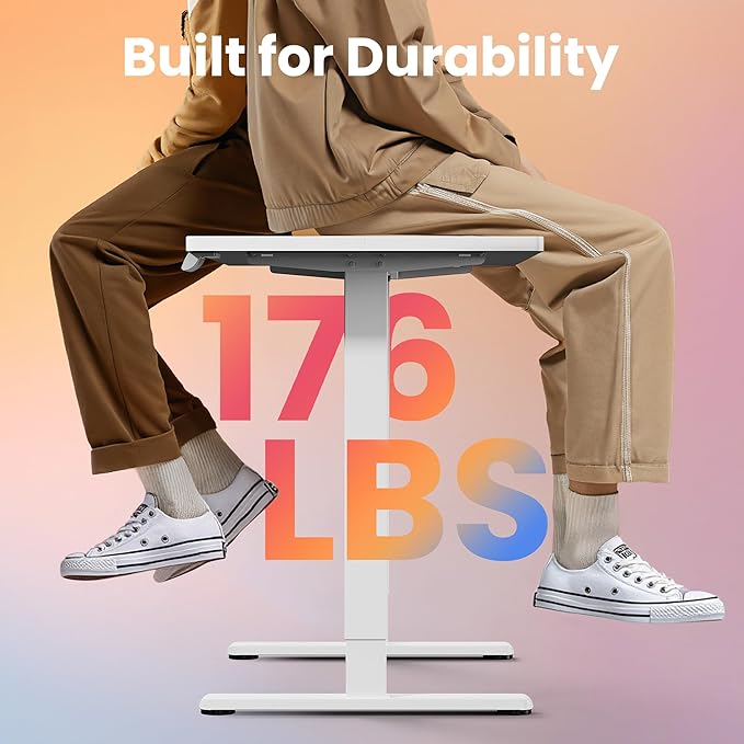 HUANUO 43 x 24 inch Electric Standing Desk Adjustable Height, 4 Memory Height - Image 4