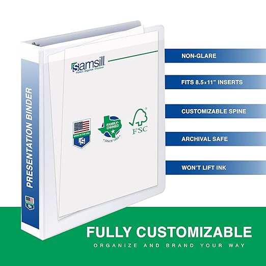 Samsill 1.5 Inch 3 Ring Binders, Made in USA, Economy Round Ring, 325 Sheet - Image 2