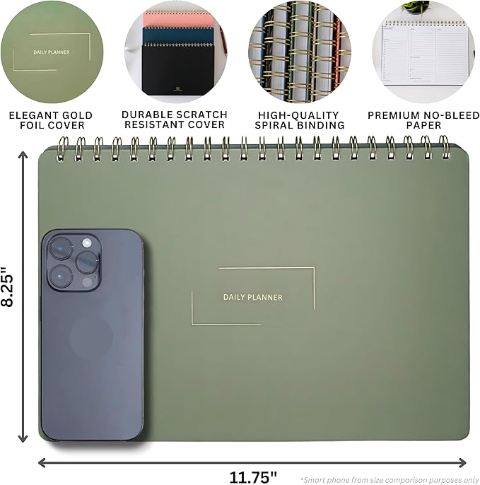 Merely Home | Durable & Sleek | Undated Daily and Weekly Planner | 8.25" x - Image 3