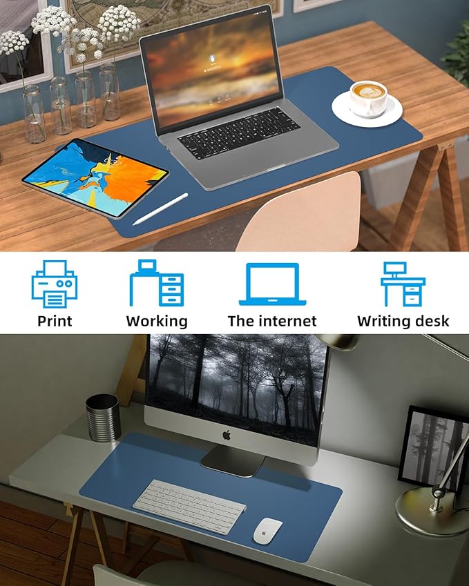Leather Desk Protector, Non-Slip PU Laptop Mat, Waterproof Writing Pad - Image 6