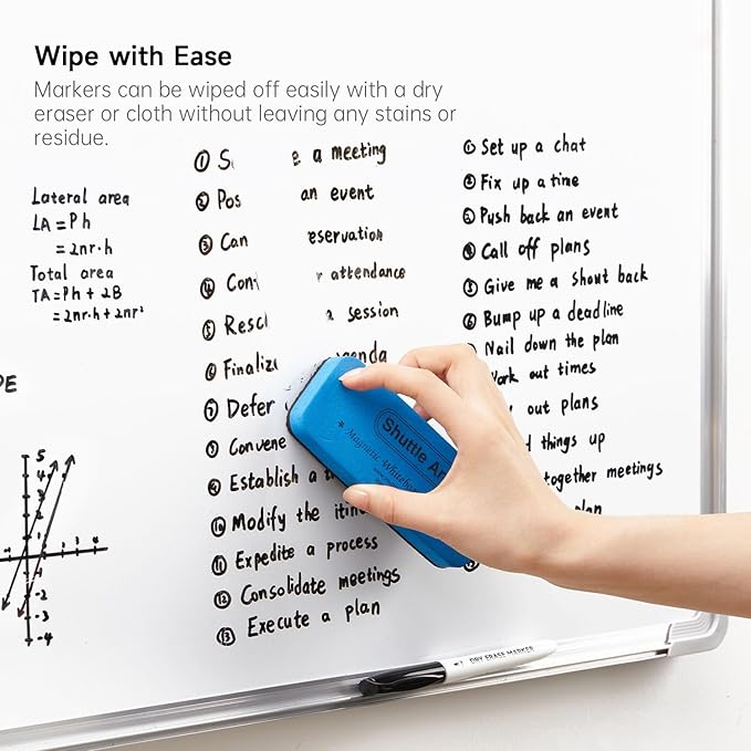 Lineon 100 Bulk Pack Black Whiteboard Markers - Image 5