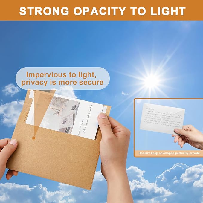 Silunkia 100 Packs Brown Single Panel Blank Greeting Cards and Envelopes 4.25 x - Image 6