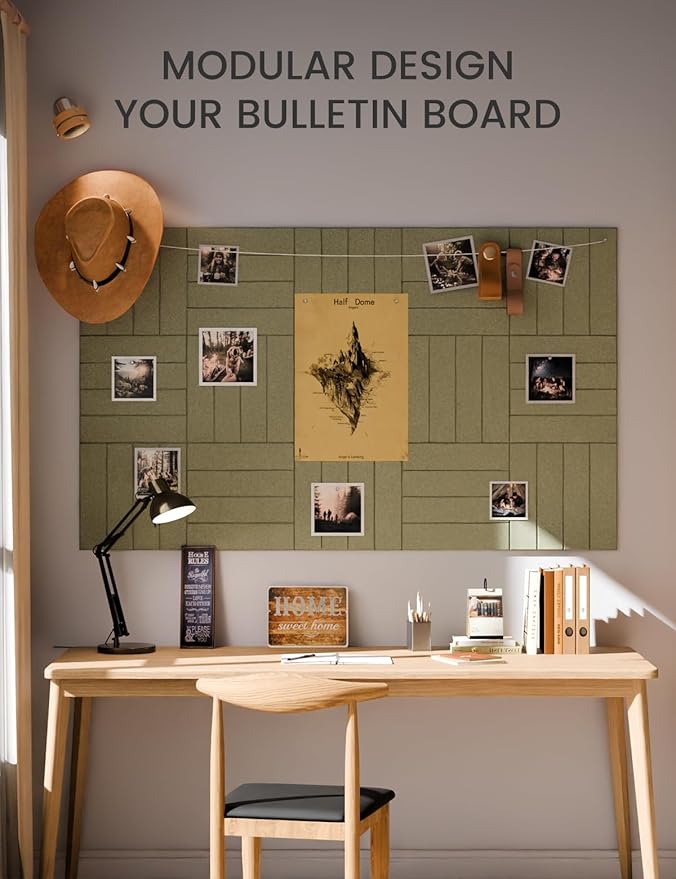 Fluxynara Large Felt Bulletin Board 48" x 36" Cork Board Alternative - Image 5