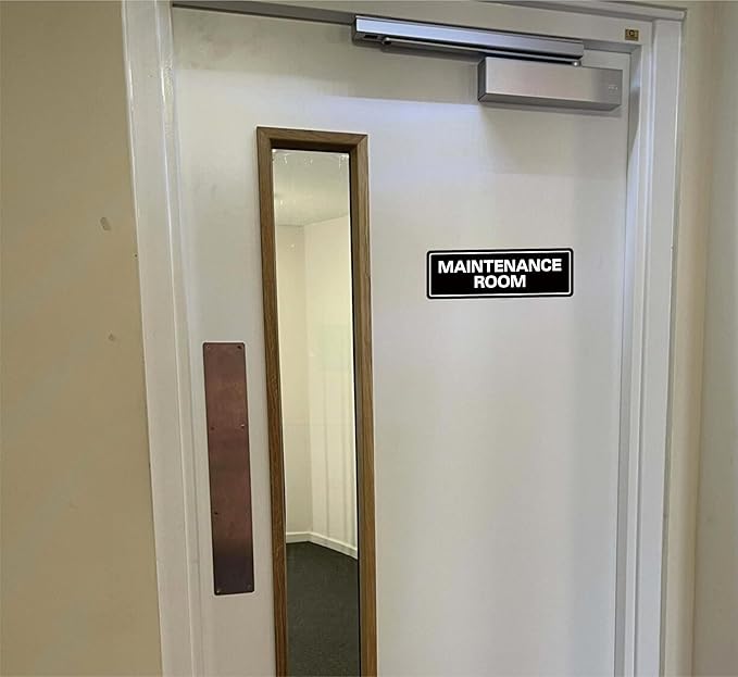 Maintenance Room Sign, Premium Durable Acrylic Material, Super Strong Adhesive - Image 6
