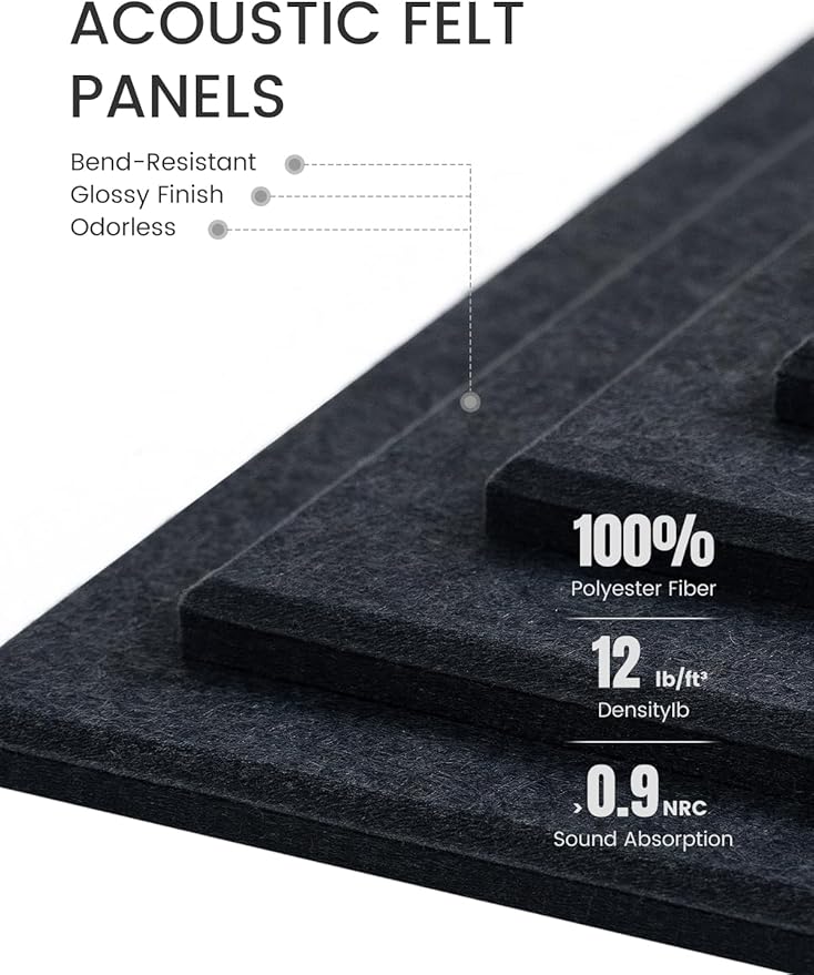 Fluxynara Large Felt Bulletin Board 48" x 36" Cork Board Alternative-12 Pack - Image 4