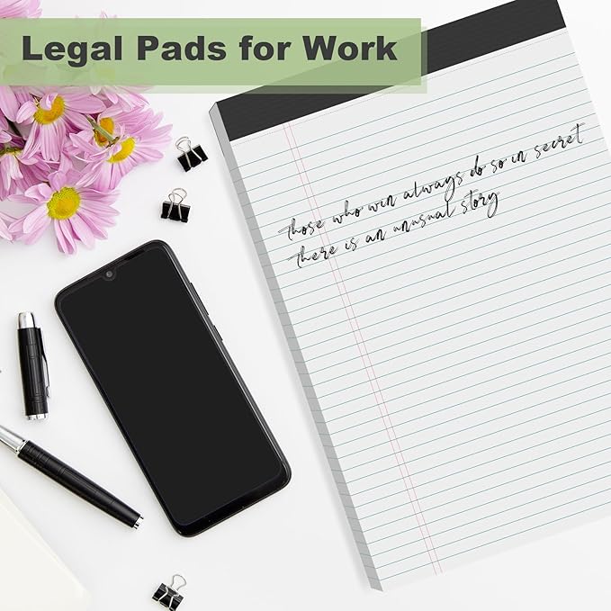 Legal Pads 8.5 x 11 inch Notepad, 2 Pack White Note Pads 8.5'' x 11'' - Image 7