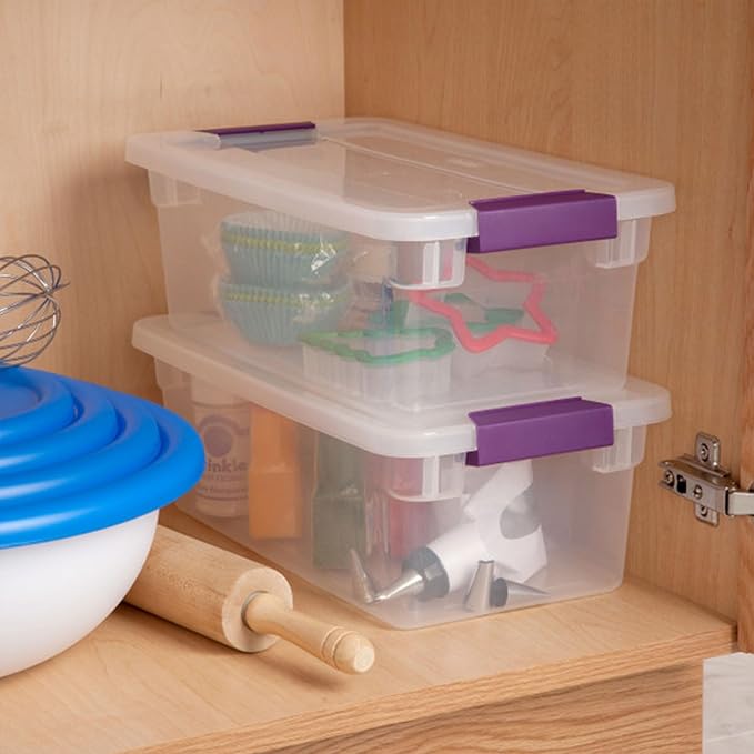 Sterilite 36-Pack ClearView Latch Box, Stackable Storage Organizer Bins - Image 5