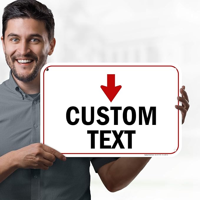 Custom Arrow, Custom Directional Sign, Down Arrow, 12x18 Inches, 55 mil thick - Image 2