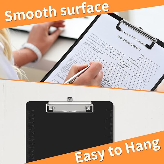 Black Clipboards, PANDRI 16 Pack Plastic Clipboards - Image 5