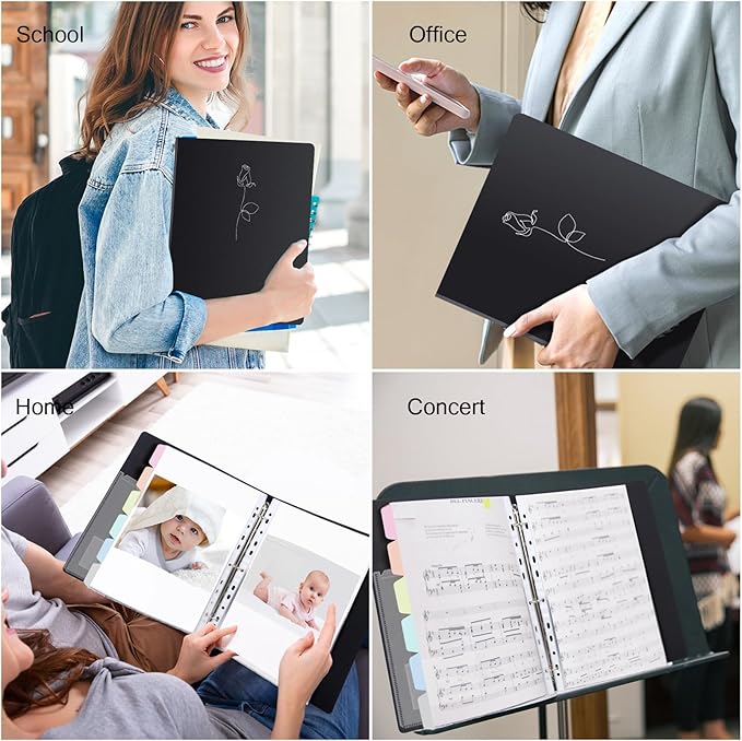 Uquelic 50-Pocket Binder with Plastic Sleeves - Image 9