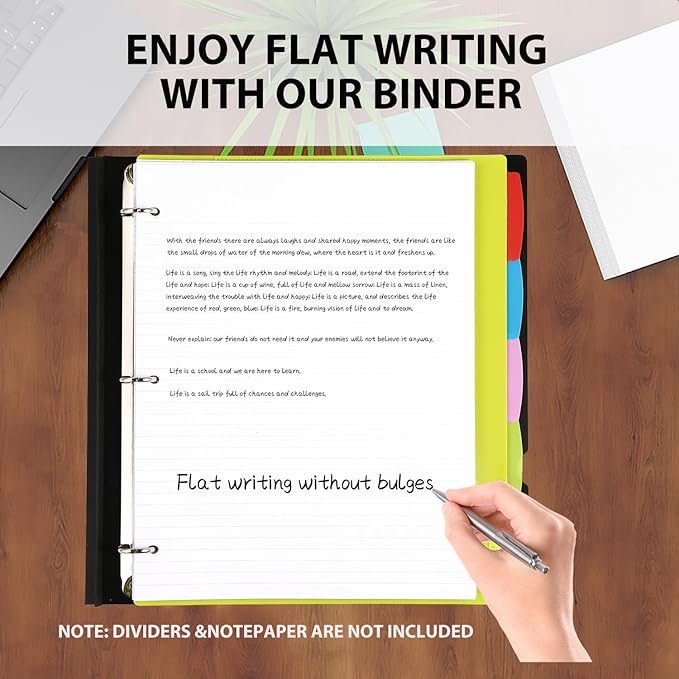 MAKHISTORY Telescoping 3 Ring Binder-4PCS, Flexible Binder - Image 4