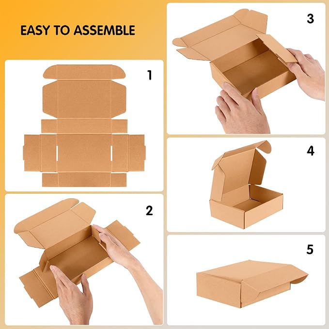 JOWLOT 9x6x3 inch Small Shipping Boxes Set of 25 - Image 3