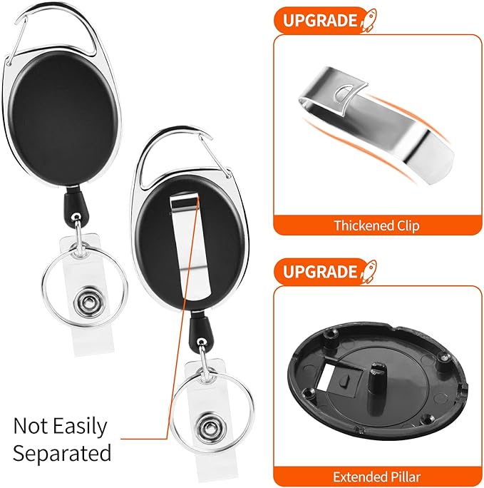 10 Pack ID Badge Holder, Badge Holder Retractable Clip - Image 4