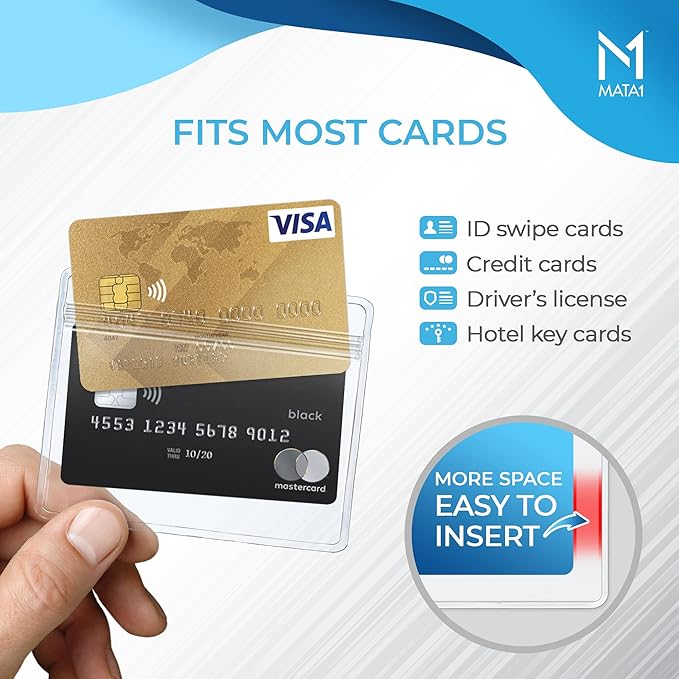 Mata1-USA Plastic Card Holder, Horizontal Badge Holder - Image 3
