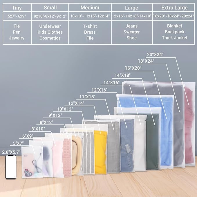 Svaldo Clothes Packaging Bags for Shipping, Thick Plastic Apparel Bag for - Image 3