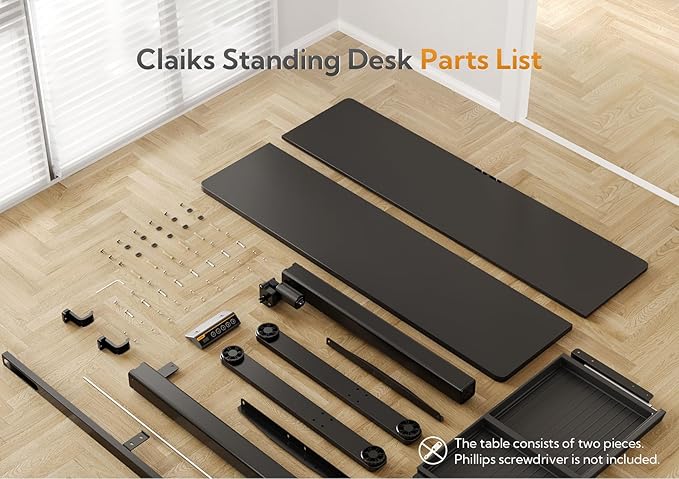 Claiks Standing Desk with Drawers, 55x24 Inch Electric Adjustable Height Stand - Image 8