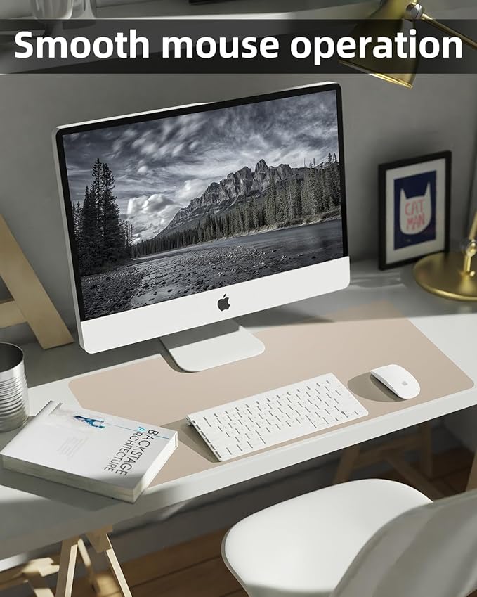 Small Desk Mat, Leather Desk Pad Protector, Desk Mouse pad, Office Desk mat - Image 4