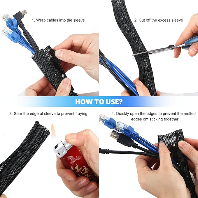 AGPTEK Cable Sleeve Cover, 25ft - Image 7