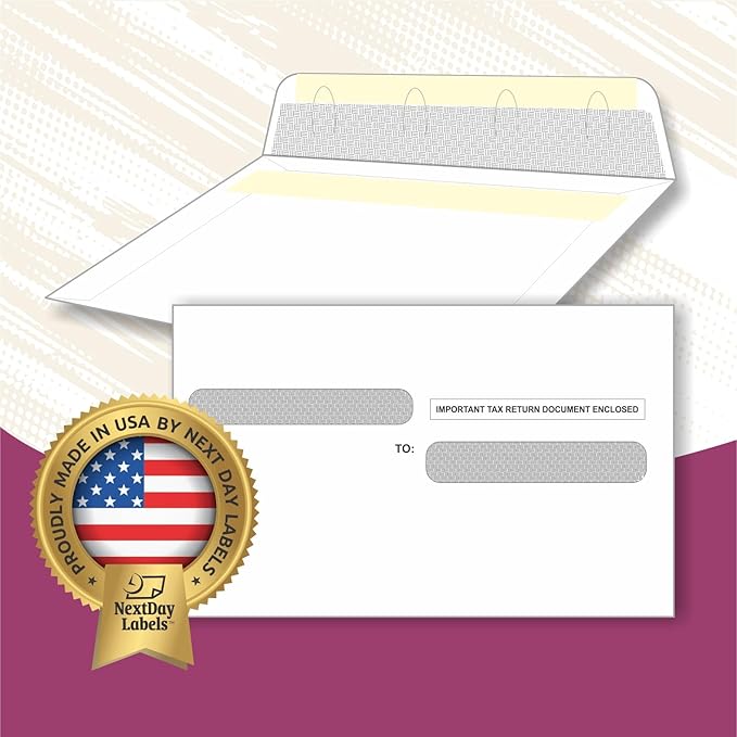 NextDayLabels - W-2 4-Up Employee Tax Forms, Instructions on Back" - Image 5