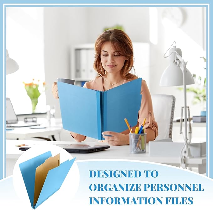 Skyygemm 60 Pcs Classification Folders Letter Size, 1 Divider Pressboard File - Image 7