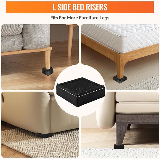 shouwuhho Furniture Risers, 4 Pack Bed Risers - Image 3
